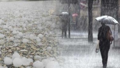 صورة أمطار رعدية مرفوقة ببرد على هذه الولايات