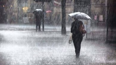 صورة أمطار رعدية غزيرة  مصحوبة ببرد على 11 ولاية