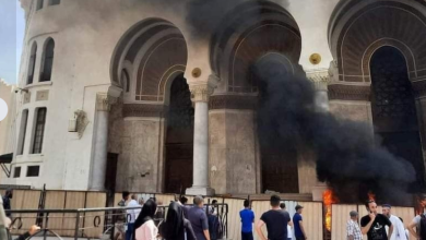 صورة العاصمة.. اندلاع حريق في بوابة البريد المركزي
