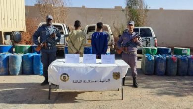 صورة إحباط تهريب 3240 لتر من مادة البنزين بأدرار