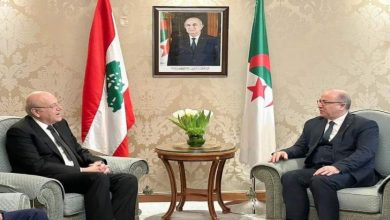 صورة الوزير الأول يلتقي نظيره اللبناني
