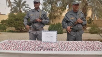 صورة جمارك: حجز ما يقارب 3 آلاف قرص مهلوس بالمغير