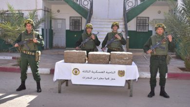 صورة إحباط إدخال كميات ضخمة من المخدرات عبر الحدود مع المغرب