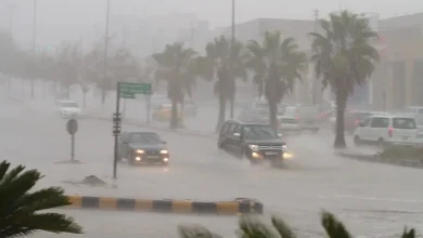 صورة أمطار رعدية غزيرة مصحوبة برياح قوية على 28 ولاية