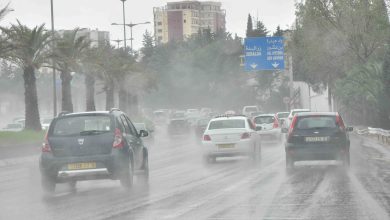 صورة استمرار الأمطار الرعدية على عدة مناطق من الوطن