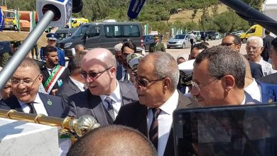 صورة الوزير الأول يضع حجر الأساس لإنجاز مشروع ازدواجية مسار الخط المنجمي تبسة – عنابة