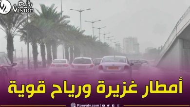 صورة أمطار غزيرة وانخفاض شديد في درجات الحرارة على هذه المناطق