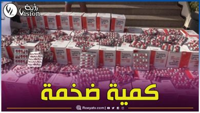 صورة ضبط أزيد من 300 ألف كبسولة “بريغابالين” داخل شاحنة تبريد في وهران