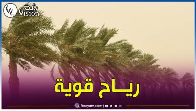 صورة رياح قوية وزوابع رملية على هذه الولايات