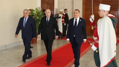صورة رئيس الجمهورية يشرف على لقاء الحكومة مع الولاة