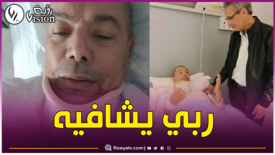 صورة بعد خضوعه لعملية جراحية.. وزير الثقافة يزور المنشد جلول في المستشفى