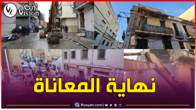 صورة بالصور.. ترحيل 16 عائلة من السكنات الهشة بوهران