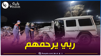صورة وفاة 4 أشخاص في حادث مرور بتندوف
