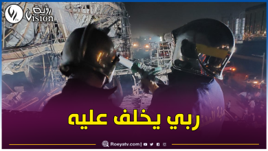 صورة الحماية المدنية: إخماد حريق محلات “حفيظ الرحاية” بالبليدة ولا خسائر بشرية