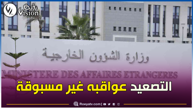 صورة وزارة الخارجية: الجزائر تتابع بقلق كبير الأوضاع في الشرق الأوسط